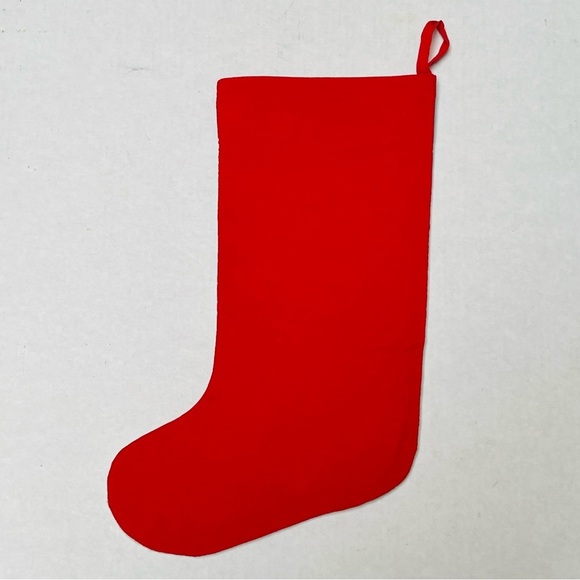 Handmade Needlepoint Santa Christmas Stocking Sack Tree Wool Cotton 18 Inches - Picture 5 of 5